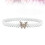 Elastische Perlen Taille Kette Hochzeitsgürtel Weiß 10
