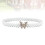Elastische Perlen Taille Kette Hochzeitsgürtel Weiß 8