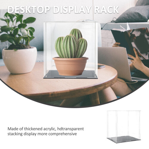Transparent Doll Display Stand Desktop Organizing Box 1