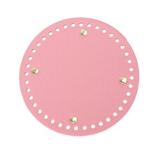 14 Cm Tondo Inferiore PU Per Borsa Da Cucito Rosa