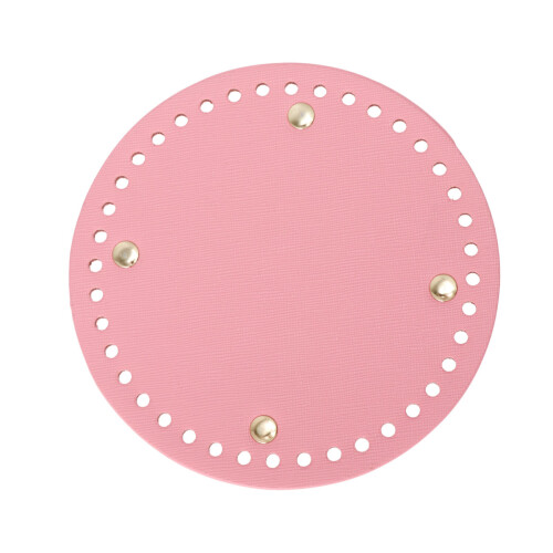 14 Cm Tondo Inferiore PU Per Borsa Da Cucito Rosa