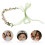 Faux Parel Boho Hoofdtooi Met Groene Bladeren 10