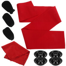 1 Set Pianoaccessoires Met Stofhoes, Doek, Pedalkappen En Caster Cups