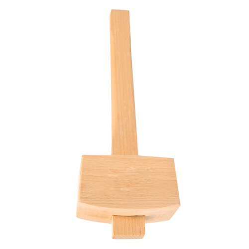 1Pc Durable Handmade Wood Hammer Tool Lightweight Khaki Mallet