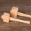 1Pc Durable Handmade Wood Hammer Tool Lightweight Khaki Mallet 3