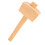 1Pc Durable Handmade Wood Hammer Tool Lightweight Khaki Mallet 8