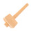 1Pc Durable Handmade Wood Hammer Tool Lightweight Khaki Mallet 9