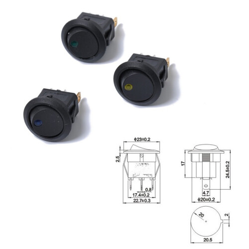 5 Kippschalter 12 V Mit Gelbem 1