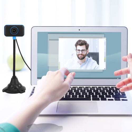 Usb 0,3Mp Webcam Mit Mikrofon Für Computer Laptop Notebook (Blau) 1