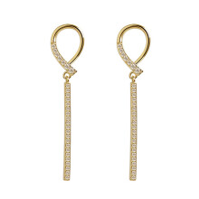 Eingelegte Ohrstecker Lange Ohrhänger All-Match Damen Schmuck