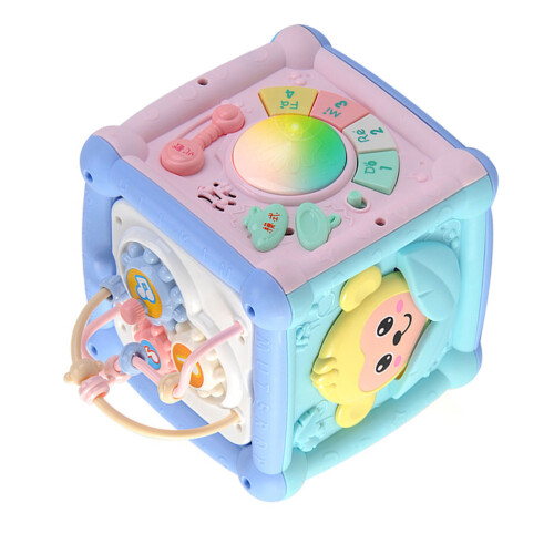 1Pc Multifunctional Six-Sided Music Hand Drum Geometry Toy 1