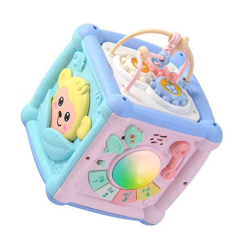 1Pc Multifunctional Six-Sided Music Hand Drum Geometry Toy 2