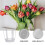 20Pcs Durable Plastic Flower Packing Stand White for Bouquet Fixing 9
