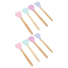 8- . Kochlöffel-Set, silikonbeschichtet, Holzgriff