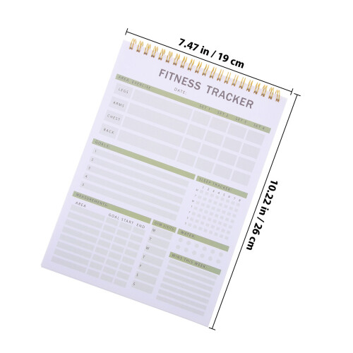 Daily Workout Journal Notebook Fitness Plan Buch Tracker 1
