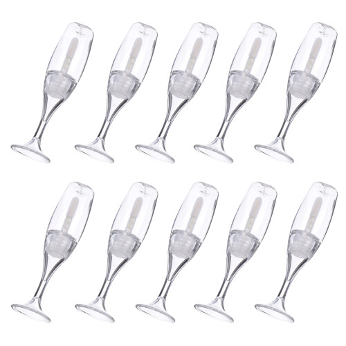 10Pcs Wine Glass Shaped Refillable Lip Gloss Tubes 2