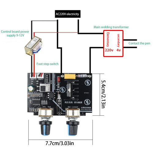 Industrial Spots Welding Control Module With 40A Thyristor And 2