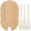 Set Coperchi In Bamboo E Cucchiai In Per Tazze 2