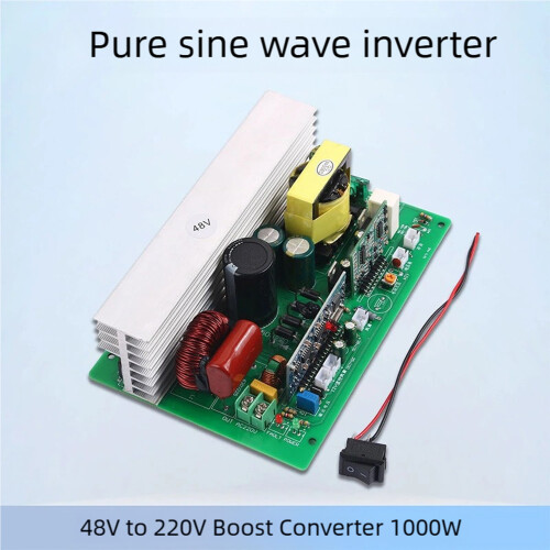 Onduleur de forme d'onde sinusoïdale de puissance 1000W,-12V 1