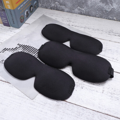3 Pezzi Maschere Occhi Nere 3D Per Viaggi 2