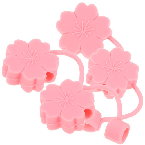 4 Pezzi Tappi Per Cannucce A Forma Fiore Riutilizzabili Antipolvere