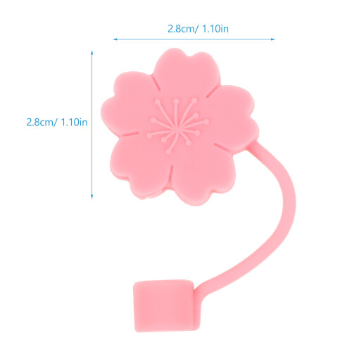 4 Pezzi Tappi Per Cannucce A Forma Fiore Riutilizzabili Antipolvere 2