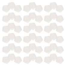 100Pcs White Manual Roses Flower Decors for DIY Clothes and Crafts