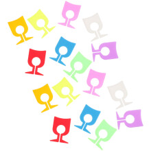 16 Pezzi Portabicchieri In Silicone A Forma Bicchiere Da Vino