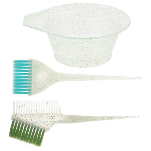 1 Set Haarfarbepinsel, Mischschale, Haarfärbekappe 1