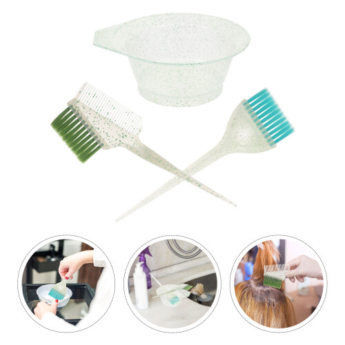 1 Set Haarfarbepinsel, Mischschale, Haarfärbekappe 2