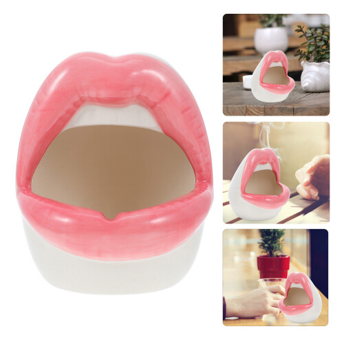 Lip Modeling Ashtray Creative Storage Adornment Unique Ceramic Artware 2
