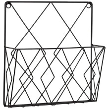 Wall Mount Magazine Rack Wall Mount Magazine Rack Hanging Magazine Rack Journal Storage Organiser Metal Black Wire Decoration Shelf Files