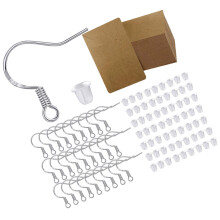 250 Pcs Handmade Earrings Diy Set With Metal Hooks And Rubber Stoppers