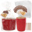 1Set Flexibele Rood Golvende Muffin Liners Met Tag En Binddraad 1