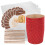 1Set Flexibele Rood Golvende Muffin Liners Met Tag En Binddraad 8