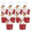 1Set Flexibele Rood Golvende Muffin Liners Met Tag En Binddraad 6