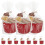 1Set Flexibele Rood Golvende Muffin Liners Met Tag En Binddraad 4