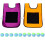 Set Bambini con Gilet Viola Arancione e Palline in 1