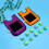 Set Bambini con Gilet Viola Arancione e Palline in 9