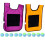 Set Bambini con Gilet Viola Arancione e Palline in 5