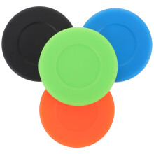 4Stk Übungs Eishockeypuck PVC Olive Clubs Mattiert