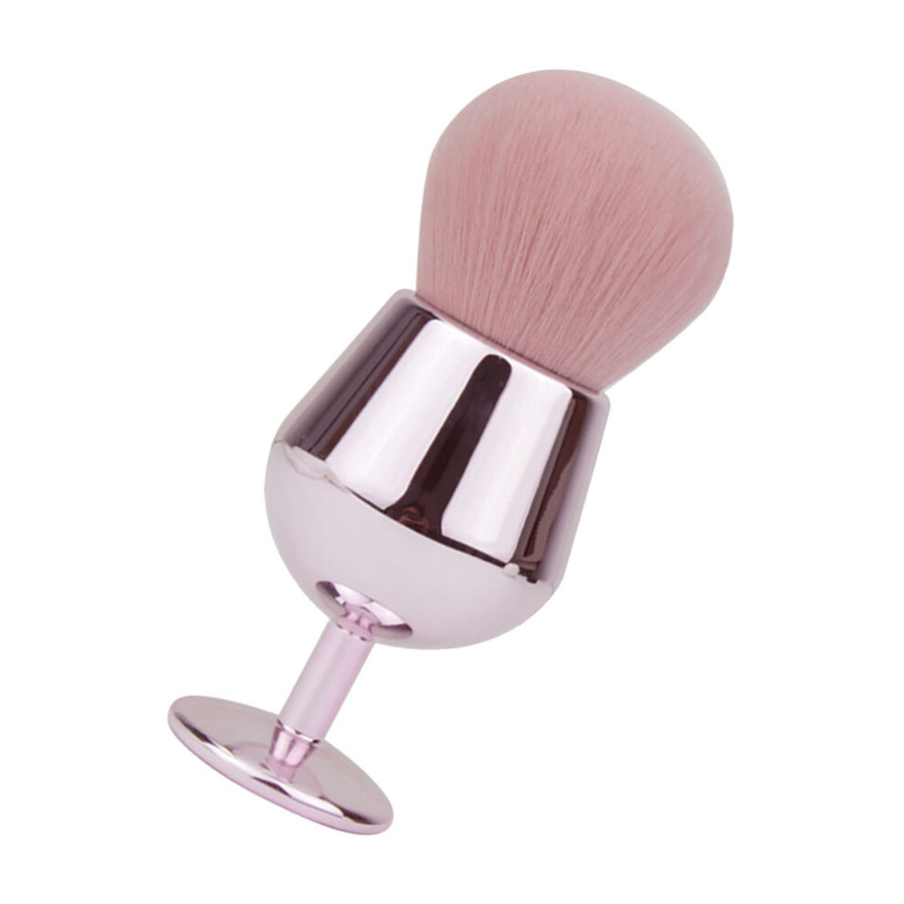 Happyyami Pink Blending Blush Brush Synthetic Hair Women Cosmetics Makeup