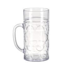 Dimpled Beer Mugs Large Glass Cups 480ml Freezer Safe Dishwasher Safe