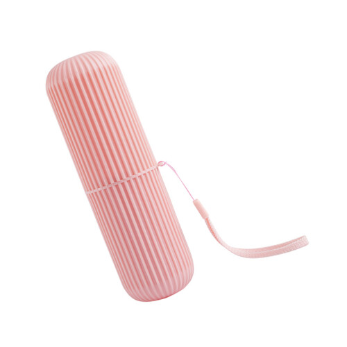 1St Plastic Roze Tandborstel Organizer Draagbare Poetsbeker