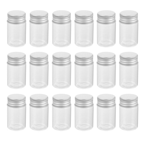 50 Unidades De Vidrio Transparente 20 Ml Con