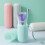 1St Plastic Roze Tandborstel Organizer Draagbare Poetsbeker 2