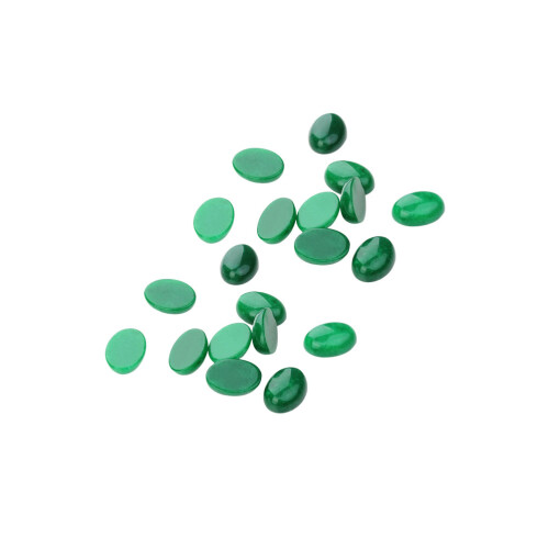 10 pièces décalcomanies verre 13x18 mm vert