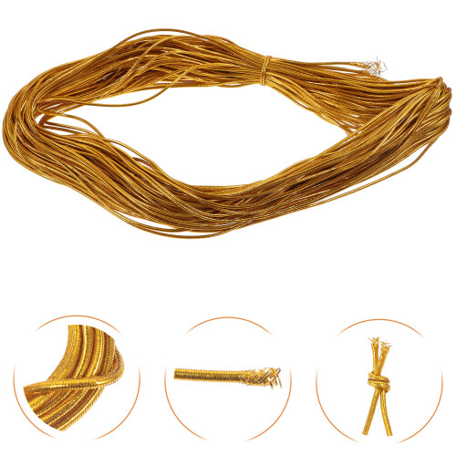 1Rol Elastisch DIY Lanyard Gouden Rubberen Voor Handwerk 1