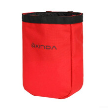 Sleek design meets functionality in this storage bag for climbing tools, red.