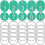 50 Pezzi Etichette Numerate Rotonde in Acrilico con 10